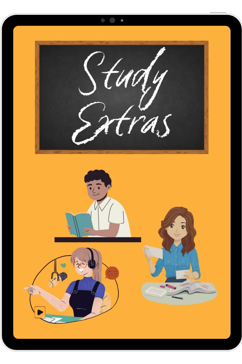 tablet mockup of study extras