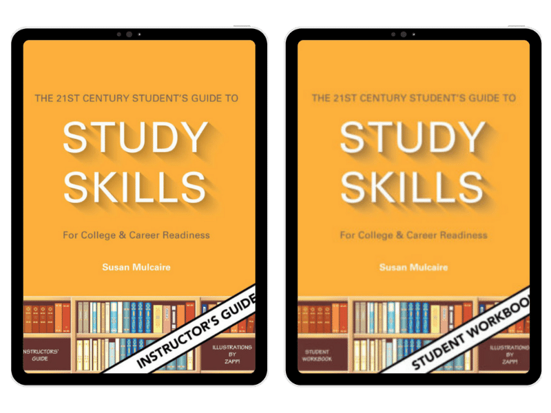 two tablets with both study skills programs side-by-side
